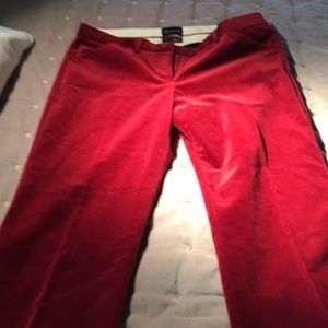 Drew fit limited velvet red pants size 6